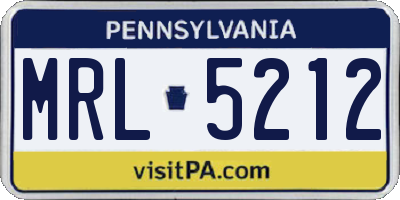 PA license plate MRL5212