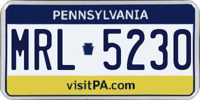 PA license plate MRL5230