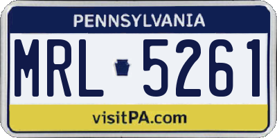 PA license plate MRL5261