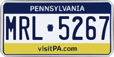 PA license plate MRL5267