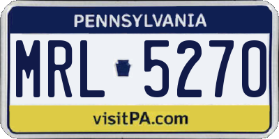 PA license plate MRL5270