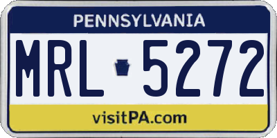 PA license plate MRL5272