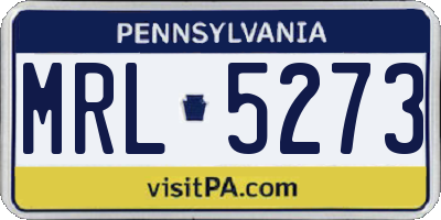PA license plate MRL5273