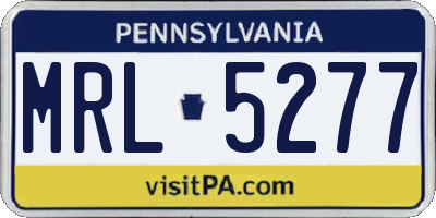 PA license plate MRL5277