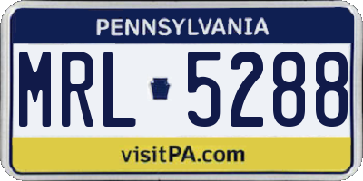 PA license plate MRL5288