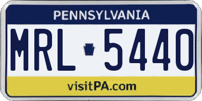 PA license plate MRL5440