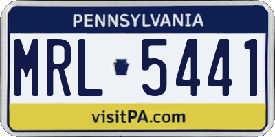 PA license plate MRL5441