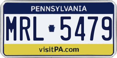 PA license plate MRL5479