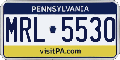 PA license plate MRL5530