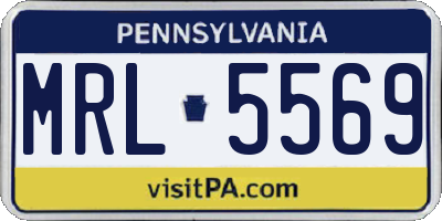 PA license plate MRL5569