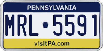 PA license plate MRL5591