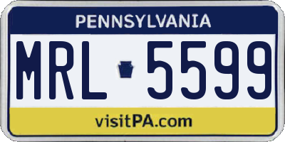 PA license plate MRL5599