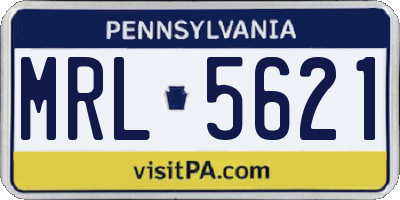 PA license plate MRL5621