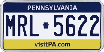 PA license plate MRL5622
