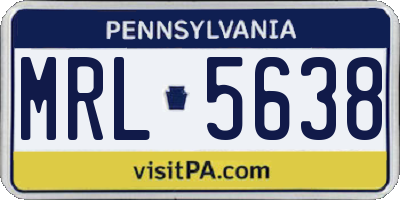 PA license plate MRL5638