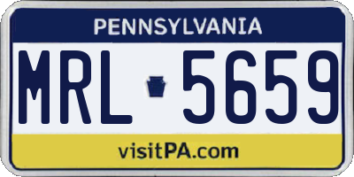 PA license plate MRL5659
