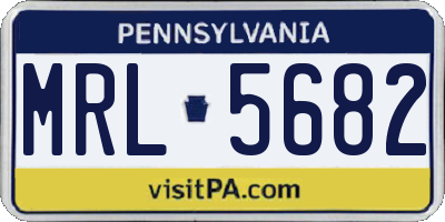 PA license plate MRL5682