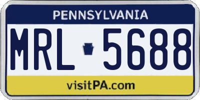 PA license plate MRL5688