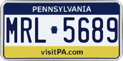 PA license plate MRL5689