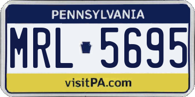 PA license plate MRL5695