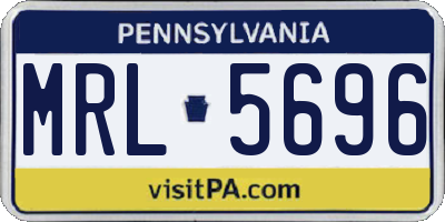 PA license plate MRL5696