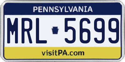 PA license plate MRL5699