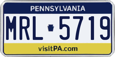 PA license plate MRL5719