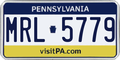 PA license plate MRL5779