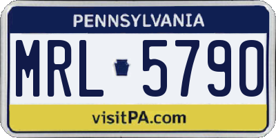 PA license plate MRL5790