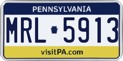 PA license plate MRL5913