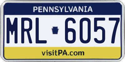 PA license plate MRL6057