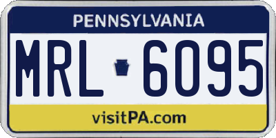 PA license plate MRL6095
