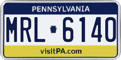 PA license plate MRL6140