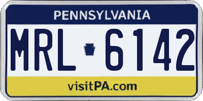 PA license plate MRL6142