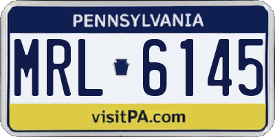 PA license plate MRL6145