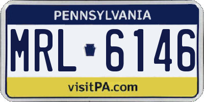 PA license plate MRL6146