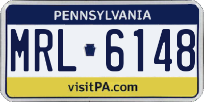 PA license plate MRL6148