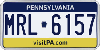 PA license plate MRL6157