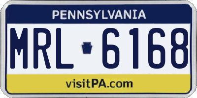 PA license plate MRL6168