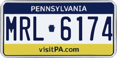 PA license plate MRL6174