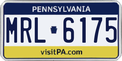 PA license plate MRL6175