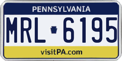 PA license plate MRL6195