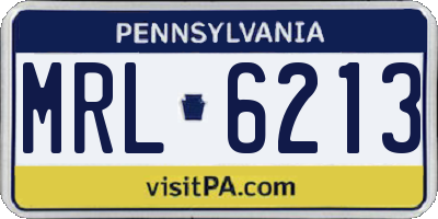PA license plate MRL6213