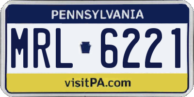 PA license plate MRL6221