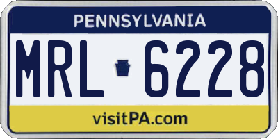 PA license plate MRL6228