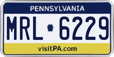PA license plate MRL6229