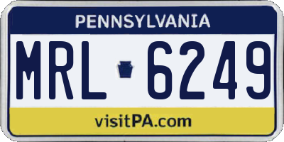 PA license plate MRL6249