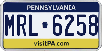 PA license plate MRL6258