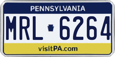 PA license plate MRL6264