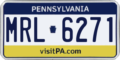PA license plate MRL6271